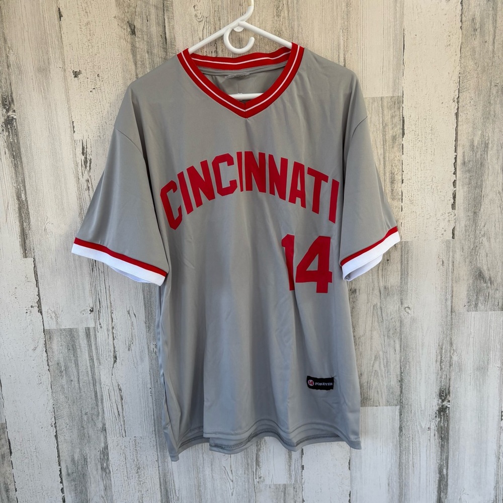 Cincinnati Reds Unisex Women’s Size XL Men’s Size Large # 14 Pete Rose Jersey